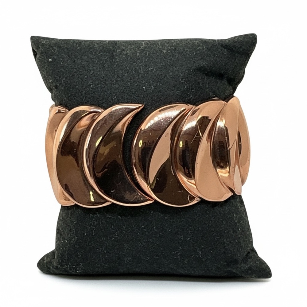 Vintage Renoir Vortex Copper Hinged Bracelet Book Piece Mid Century Modern